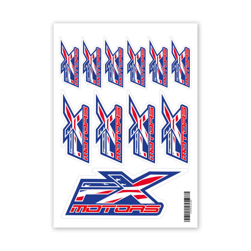 Mini Planche de Stickers FXMOTORS - USA
