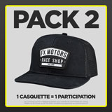 PACK 2 - Casquette FX MOTORS Race Shop - 1 Participation