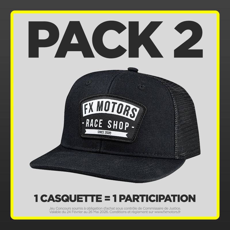 PACK 2 - Casquette FX MOTORS Race Shop - 1 Participation