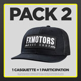 PACK 2 - Casquette FX MOTORS Race Shop Flag - 1 Participation