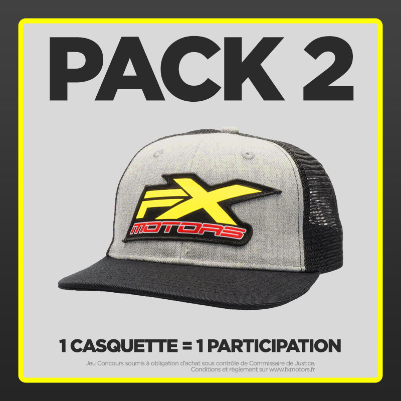PACK 2 - Casquette FX MOTORS Snapback - 1 Participation