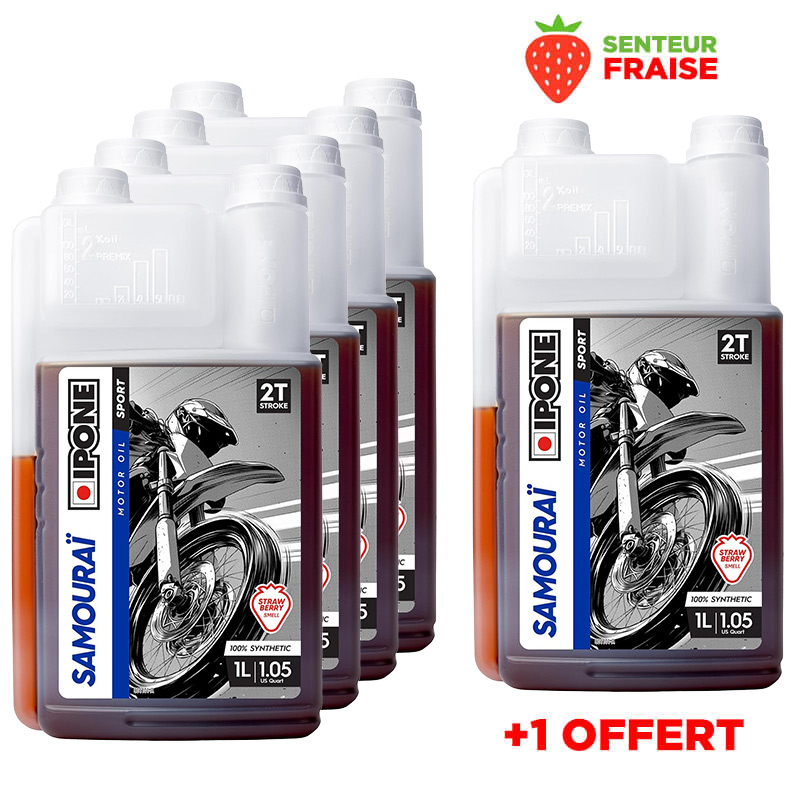 Pack Huile IPONE SAMOURAI Senteur Fraise - 4 + 1 GRATUIT