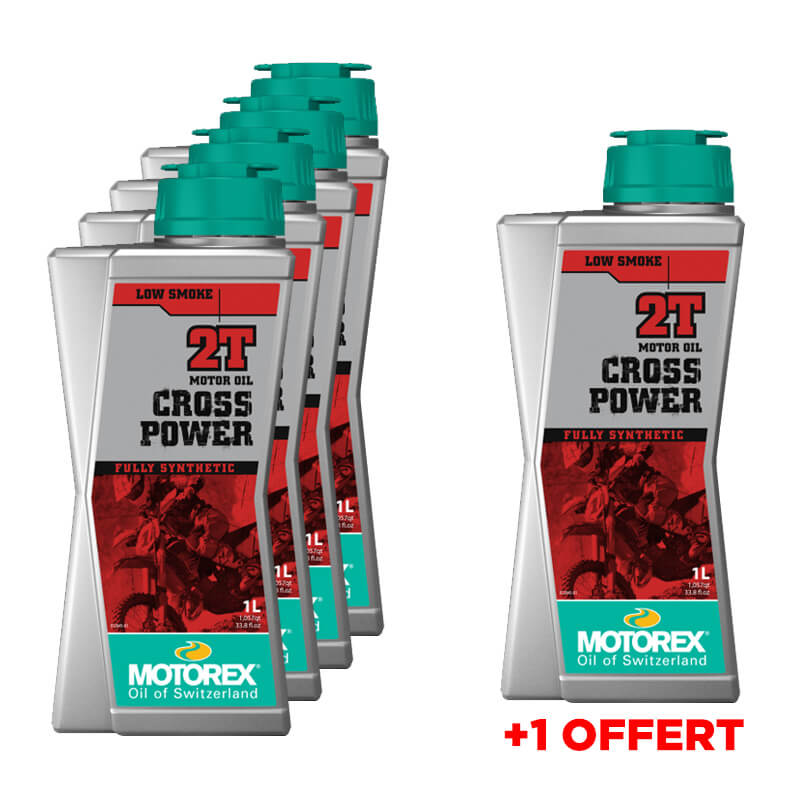 Pack Huile MOTOREX Cross Power 2T - 4 + 1 GRATUIT