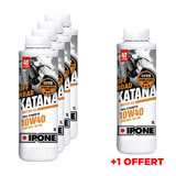 Pack Huile Moteur 4T IPONE KATANA 10W40 4 + 1 GRATUIT