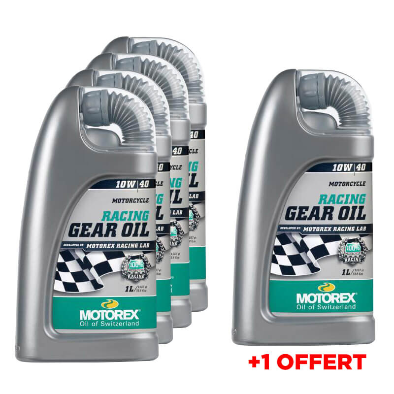 Pack Huile de Boîte MOTOREX Gear Oil 10W40 - 4 + 1 GRATUIT