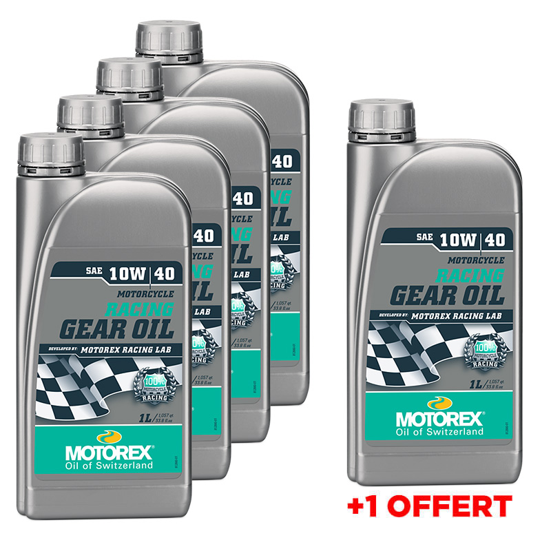 Pack Huile de Boîte MOTOREX Gear Oil 10W40 - 4 + 1 GRATUIT