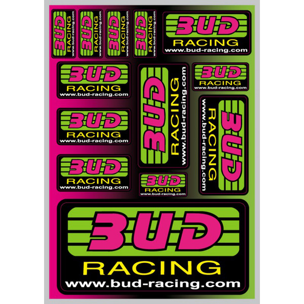 Planche Stickers Bud Racing Classic Logo 21x15cm