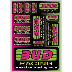 Planche Stickers Bud Racing Classic Logo 21x15cm