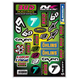 Planche Stickers Bud Racing Partners Logos 21x30cm