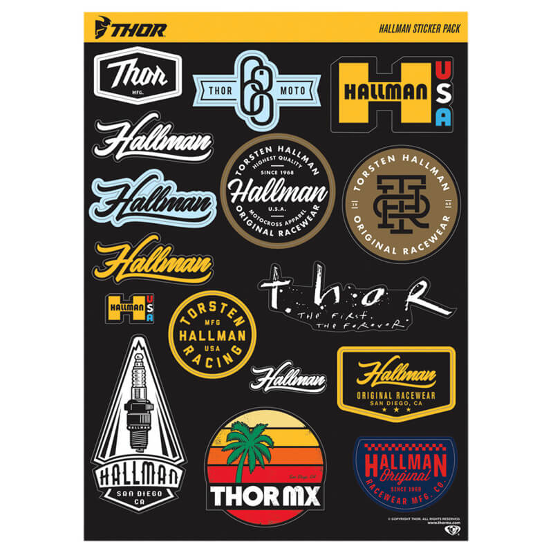 Planche Stickers Thor MX Hallman Heritage 24x33cm