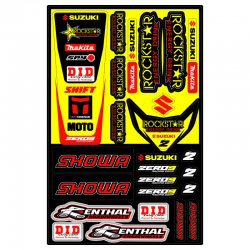 Planche de Stickers Universel SUZUKI RM/RMZ