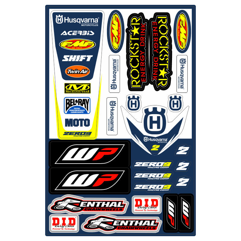 Planche de Stickers Universel HUSQVARNA