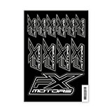 Mini Planche de Stickers FXMOTORS - BLACK