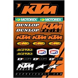 Planche de Stickers Universels KTM Racing