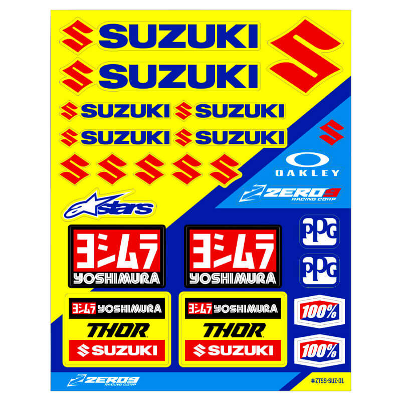 Planche de Stickers Suzuki Sponsors - Zeronine