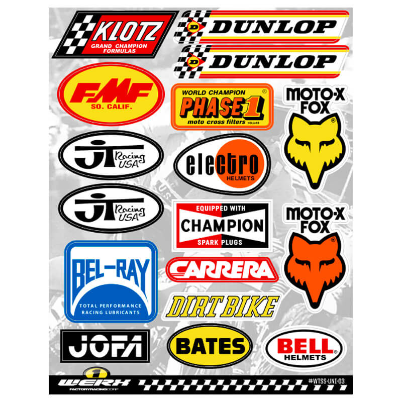 Planche de Stickers Universels Sponsors 6 - Zeronine