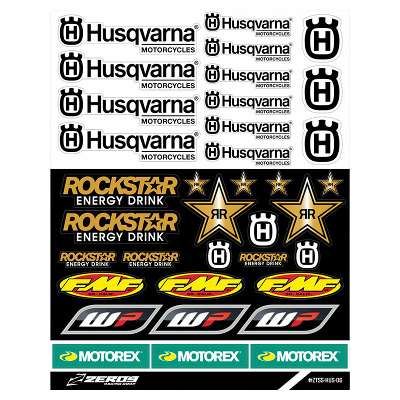 Planche de Stickers Husqvarna Rockstar - Zeronine