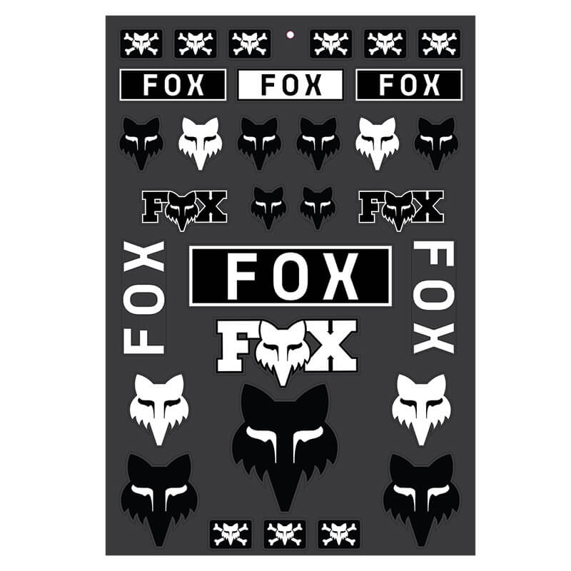 Planche de Stickers Fox Racing Legacy Track Noir