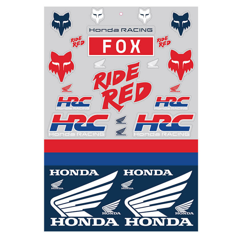 Planche de Stickers Fox Racing Honda Track
