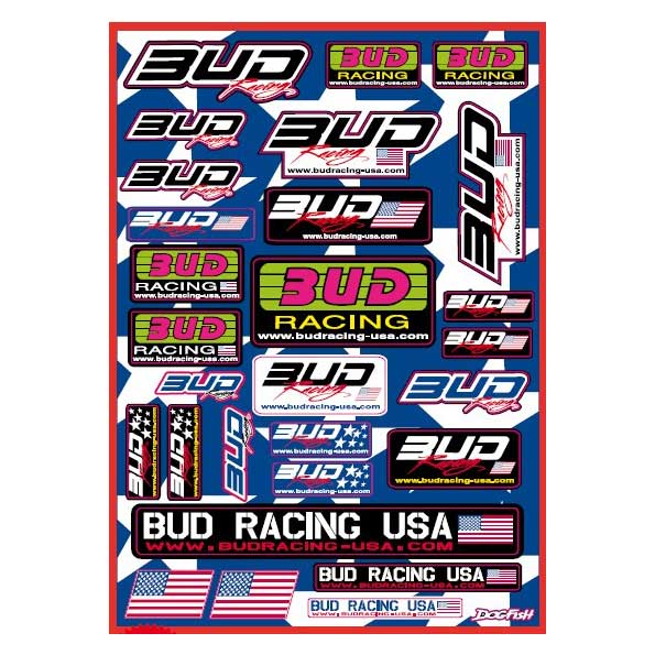 Planche stickers Bud Racing USA - 42x30cm