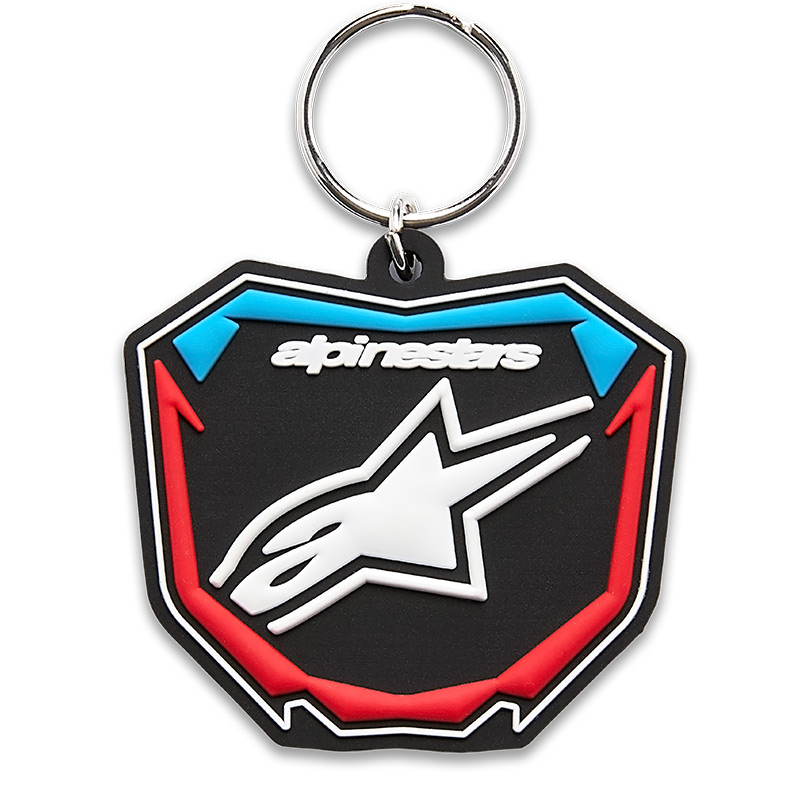 Porte Clés Alpinestars Plate Noir/Rouge/Bleu