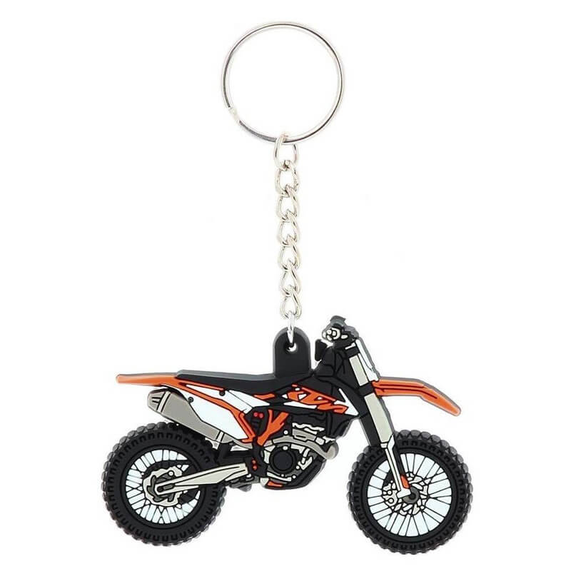 Porte-clés Moto Chrome - Design Casque De Moto - Cadeau Pour Motard - Acier Inoxydable