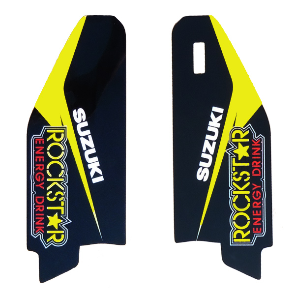 Stickers Protections Fourche Rockstar Black/Yellow - RM/RMZ