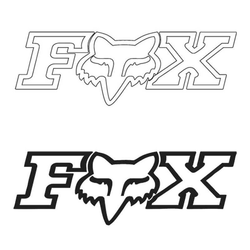 Sticker Fox Racing F-Head-X TDC 25cm