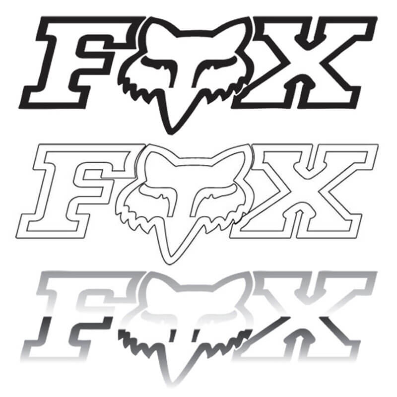 Sticker Fox Racing F-Head-X TDC 45cm