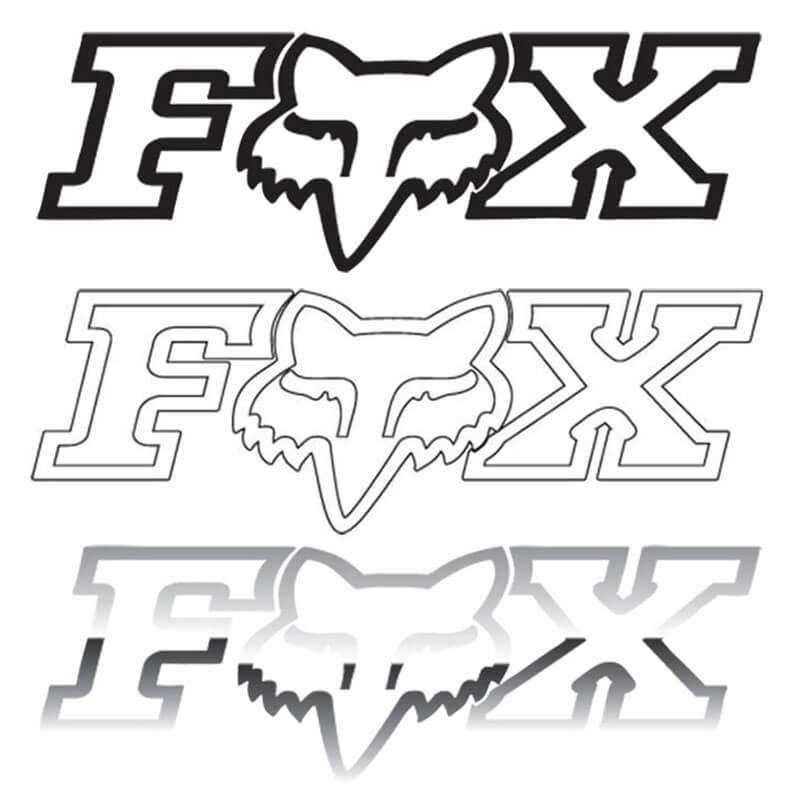 Sticker Fox Racing F-Head-X TDC 71cm