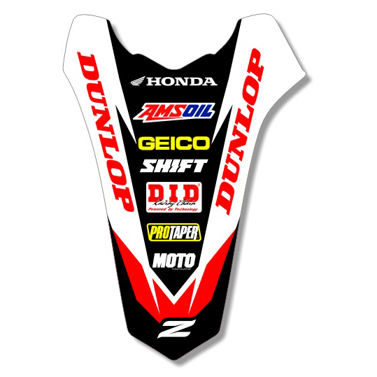 Sticker Garde Boue Arrière Zeronine Blanc - HONDA CR/CRF