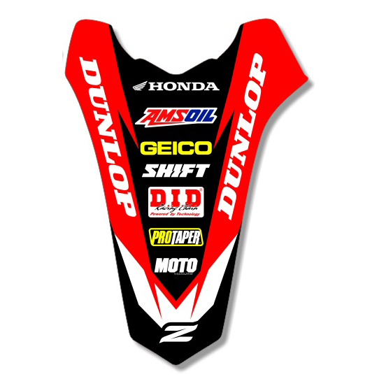 Sticker Garde Boue Arrière Zeronine Rouge - HONDA CR/CRF