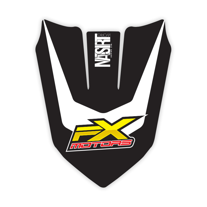 Sticker Garde Boue Avant FX Racing Line Black - HONDA CR/CRF
