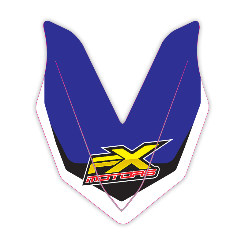 Sticker Garde Boue Avant FX Racing Line Blue - YAMAHA YZ/YZF