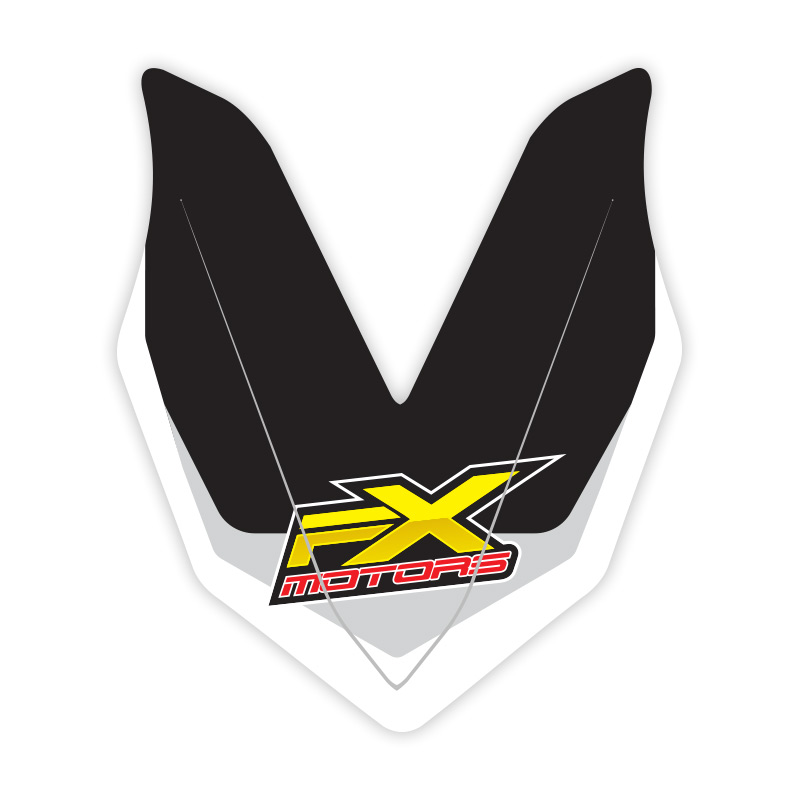 Sticker Garde Boue Avant FX Racing Line Black - YAMAHA YZ/YZF