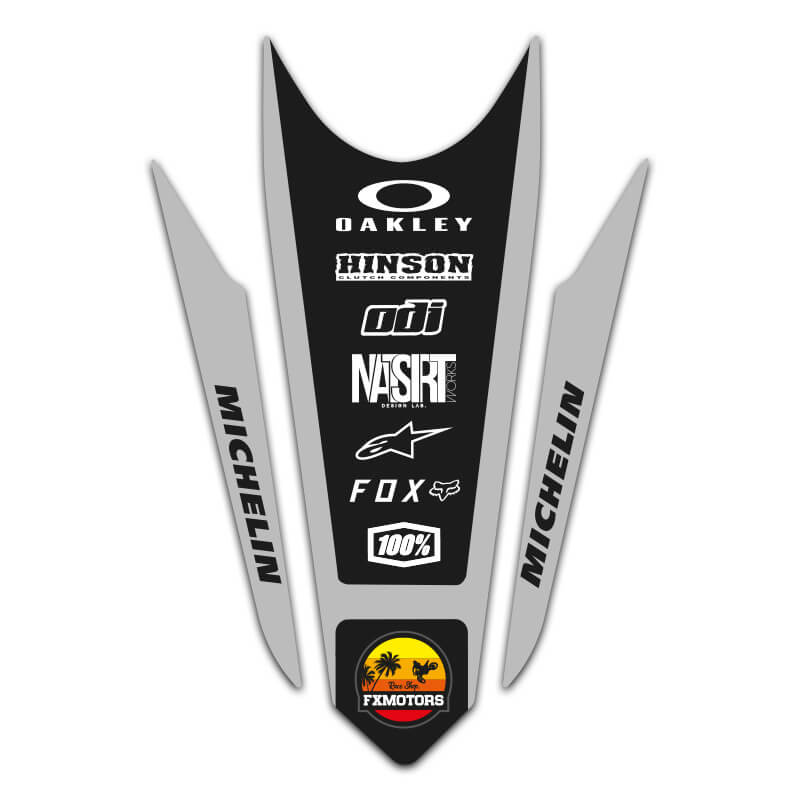 Sticker Garde Boue Arrière KTM Purestar Gris - FX MOTORS