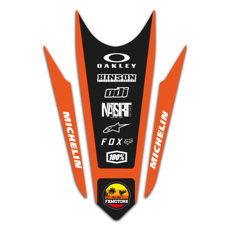 Sticker Garde Boue Arrière KTM Purestar Orange - FX MOTORS