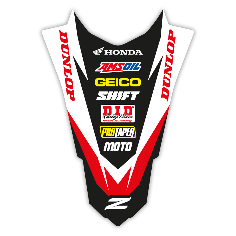Sticker Garde Boue Arrière Zeronine Blanc - HONDA CR/CRF