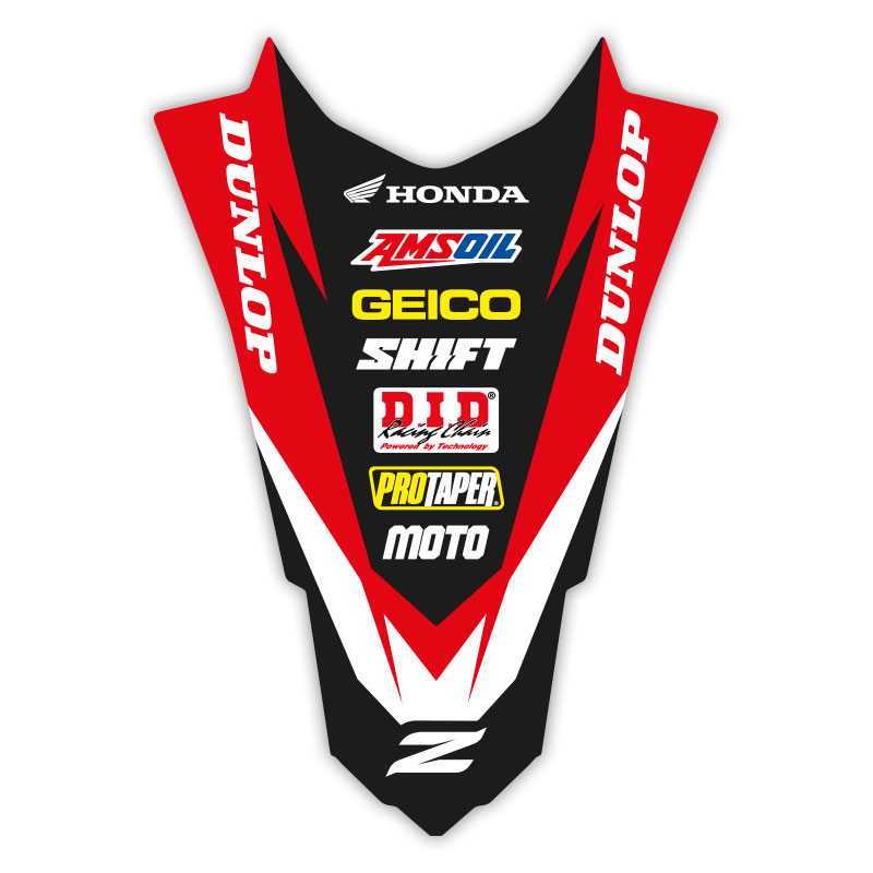 Sticker Garde Boue Arrière Zeronine Rouge - HONDA CR/CRF