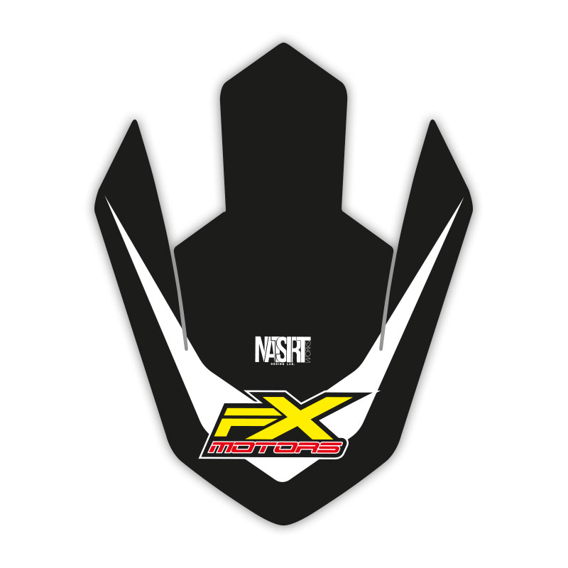 Sticker Garde Boue Avant FX Racing Line Black - HONDA CR/CRF