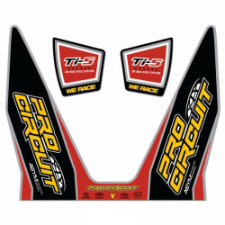 Sticker Silencieux 4 Temps Pro Circuit Ti-5 Chromé