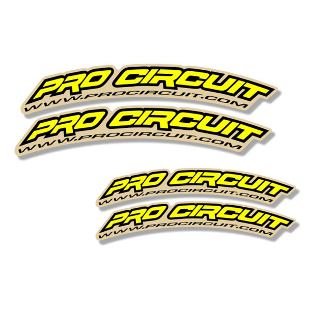 Stickers Garde Boue Avant Pro Circuit Jaune