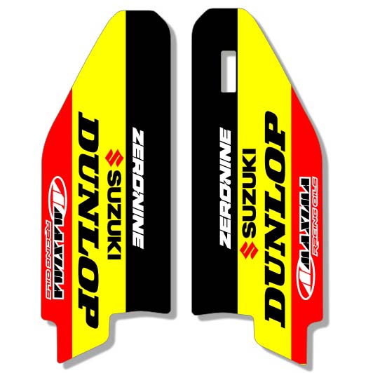 Stickers Protections Fourche Zeronine Black/Yellow/Red - RM/RMZ