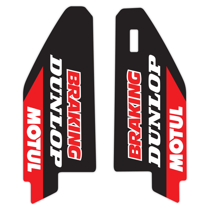 Stickers Protections de Fourche FX Black/Red Line - RM/RMZ