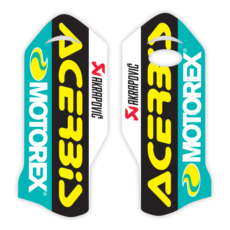 Stickers Protections de Fourche FX Line Motorex - Jaune