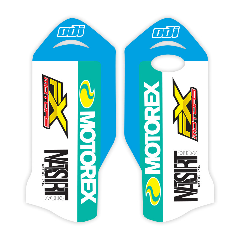 Stickers Protections de Fourche FX Racing Line Blue - KTM