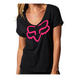 T-Shirt Femme Fox Racing Boundary Noir/Rose