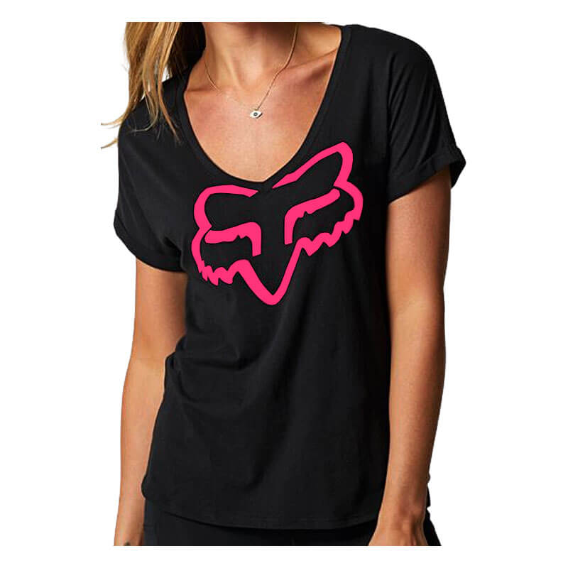 T-Shirt Femme Fox Racing Boundary Noir/Rose