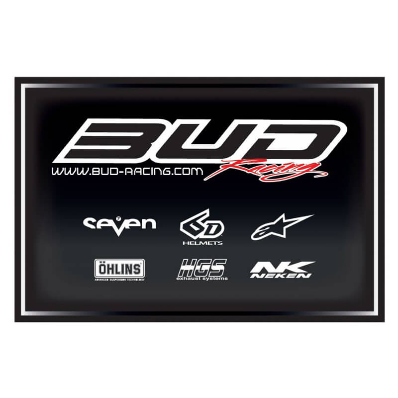Tapis d'Entrée Bud Racing Noir/Gris - 80x53cm