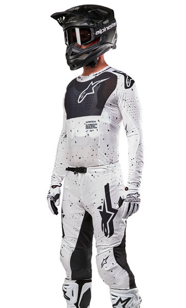 Tenue Cross Alpinestars Supertech Spek Noir/Blanc 2024